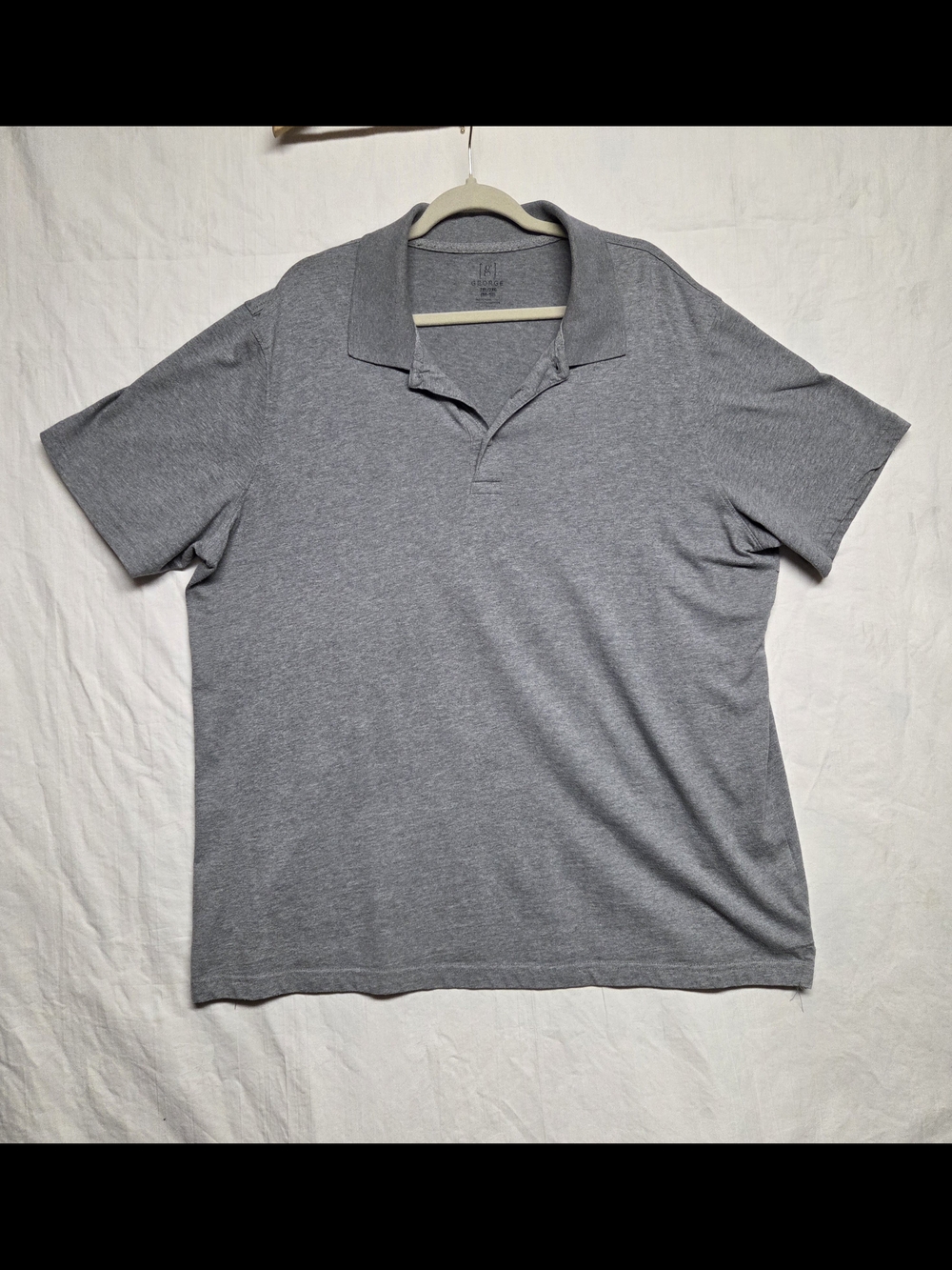 George Men's Heather Gray Polo - Short Sleeve